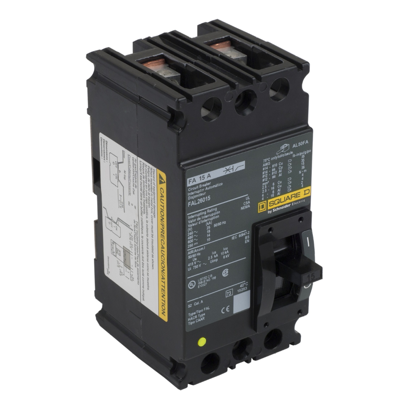 Interruptor Termomagnetico 600V 2P 70A - FAL26070