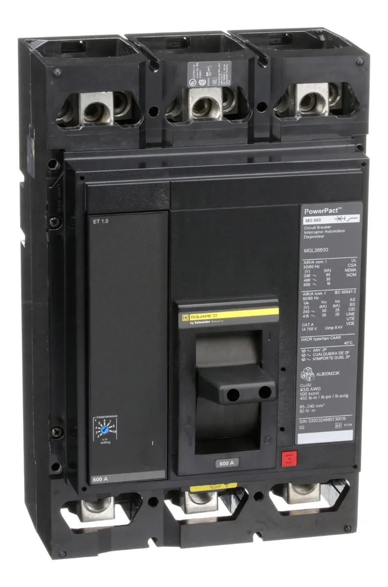 Interruptor Termomagnetico 600V 3P 600A 35KA - MGL36600