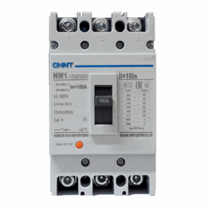 Interruptor de Caja Moldeada, Serie NM1, Marco: 125, Capacidad de Corte: Estándar, 3P, 100A, Protección: Distribución, Terminales: Jaula