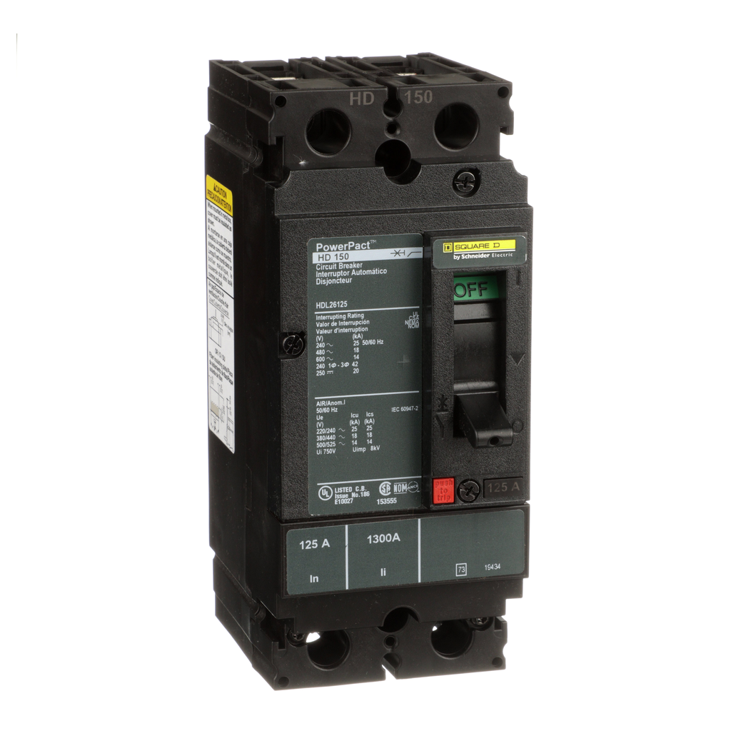 Interruptor Termomagnetico 600V 18KA 2P (15-150A)